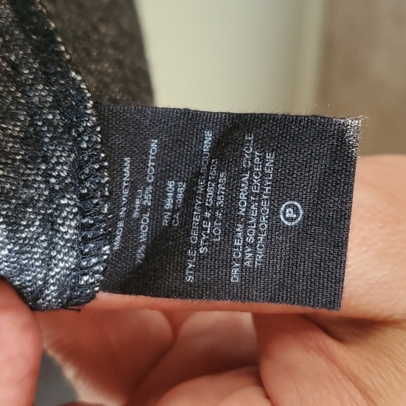 THEORY Pin Stripe wool Cotton Long Sleeve A Line Dress Large - Picture 3 of 7